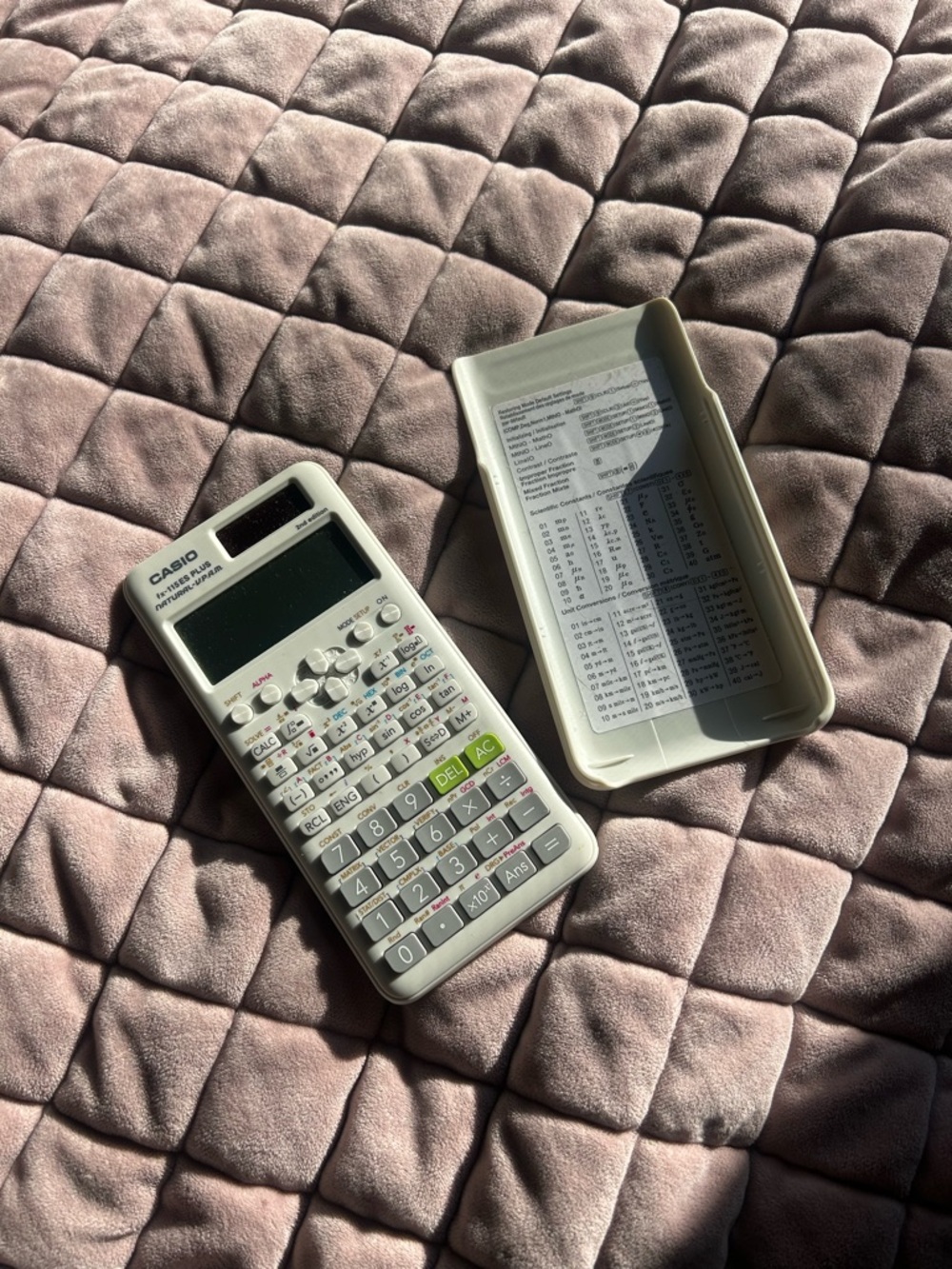 Casio Scientific Calculator in Off-White and Light Gray
